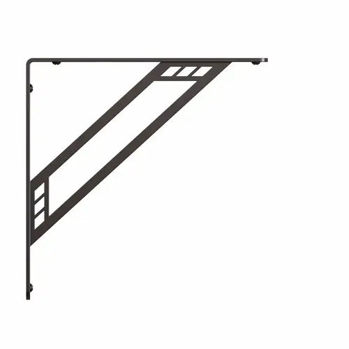 Bracket Richland Black Steel Decorative 8" L 500 lb Powder-Coated Bracket Richland Black Steel Decorative 8" L 500 lb Powder-Coated
