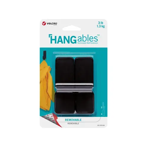 Removable Fasteners HANGables Medium Plastic Black Pair Removable Fasteners HANGables Medium Plastic Black Pair