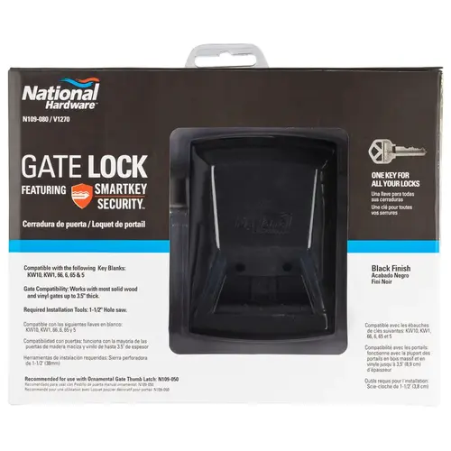 V1270 SmartKey Gate Lock - Black V1270 SmartKey Gate Lock - Black