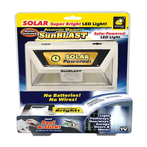 Security Light Atomic Beam Motion-Sensing Solar Powered LED White White Security Light Atomic Beam Motion-Sensing Solar Powered LED White White