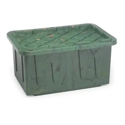 Storage Tote Durabilt 14.38" H X 30.75" W X 20.5" D Stackable Green - pack of 4