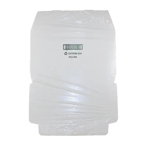 Royal 21 Inch X 13 Inch X 3 Inch Full Pan White Corrugated Catering Box, 50 Each