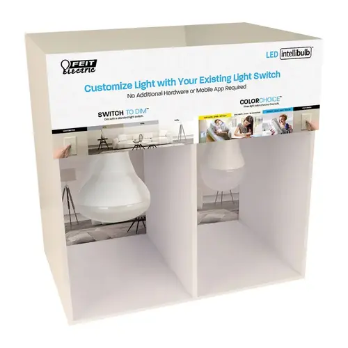 LED Light Display 12.3" H X 12.3" W X 8.5" L White Intellibulb Shadow Box Pla White LED Light Display 12.3" H X 12.3" W X 8.5" L White Intellibulb Shadow Box Pla White