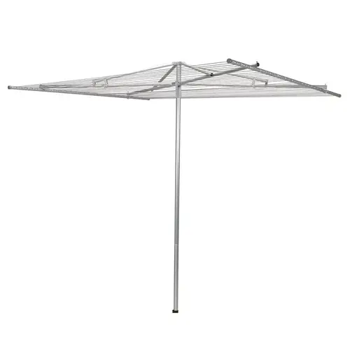 Umbrella Clothes Dryer 72" H X 84" W X 72" D Aluminum Umbrella Silver