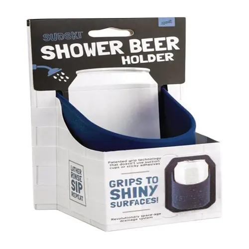 Shower Caddy SUDSKI Beer Can Holder Silicone Blue