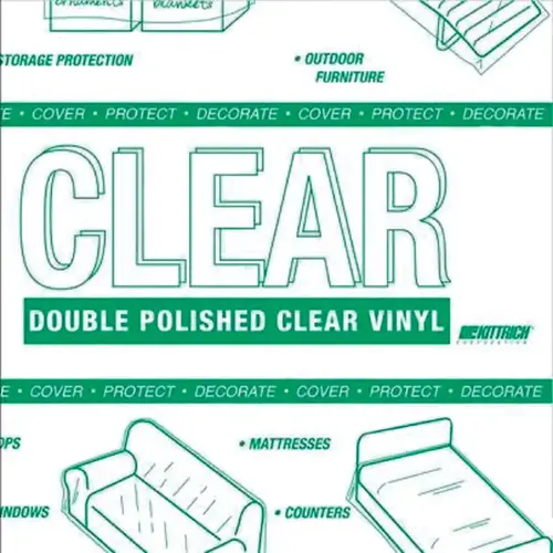 Non-Adhesive Covering Yard Goods .01" H X 54" W X 1296" L Clear Vinyl Clear - pack of 34 Non-Adhesive Covering Yard Goods .01" H X 54" W X 1296" L Clear Vinyl Clear - pack of 34