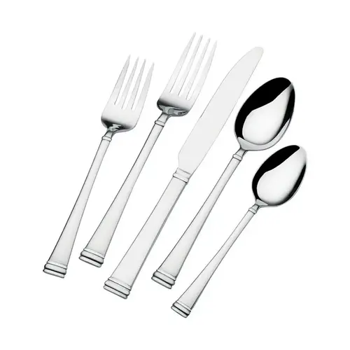 Flatware Set Silver Stainless Steel Classic Design Silver Flatware Set Silver Stainless Steel Classic Design Silver