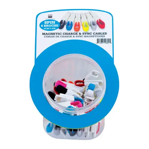 8 Pin Magnetic Charge and Sync Cables 0.3 ft. L Assorted 8 Pin Magnetic Charge and Sync Cables 0.3 ft. L Assorted