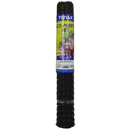Netting 2 ft. H X 25 ft. L Polypropylene Multi-Purpose Black Black