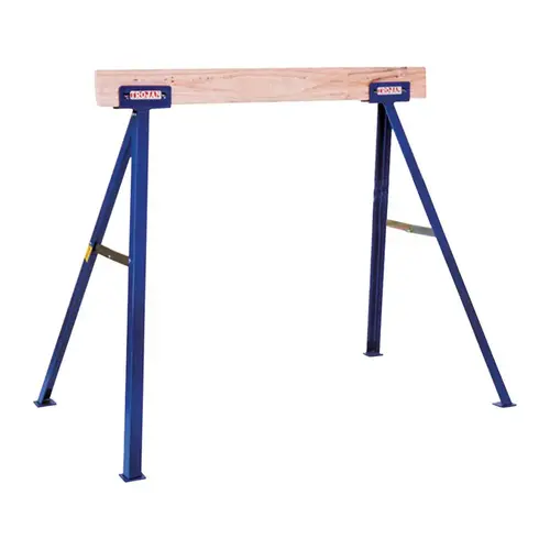 Sawhorse, 35 in H, Steel, Blue