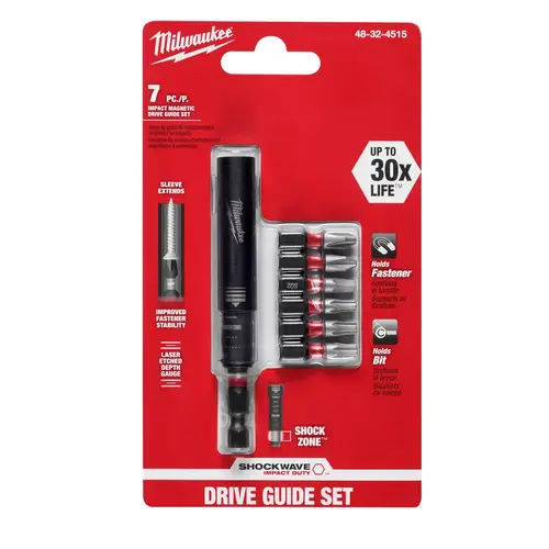 Magnetic Drive Guide and Bit Set Shockwave Assorted 3" L Alloy Steel