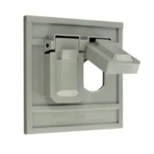 Receptacle Box Cover Rectangle Thermoplastic 1 gang Gray Receptacle Box Cover Rectangle Thermoplastic 1 gang Gray