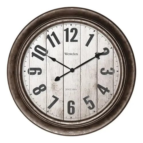 Wall Clock 15-1/2" L X 15-1/2" W Indoor Classic Analog Glass/Plastic Brown Brown Wall Clock 15-1/2" L X 15-1/2" W Indoor Classic Analog Glass/Plastic Brown Brown