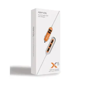 RapidX RX-X5USBO 5 USB Car Charger X5 Orange/White