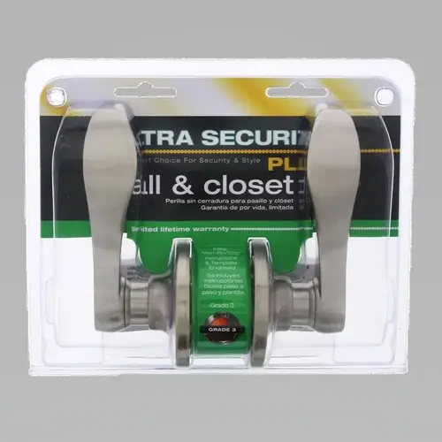 Passage Lever Plus Satin Nickel Grade 3 1-3/4" Satin Nickel Passage Lever Plus Satin Nickel Grade 3 1-3/4" Satin Nickel