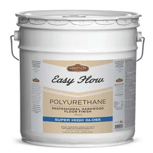 Hardwood Floor Finish Easy Flow Super High-Gloss Clear 5 gal Clear Hardwood Floor Finish Easy Flow Super High-Gloss Clear 5 gal Clear