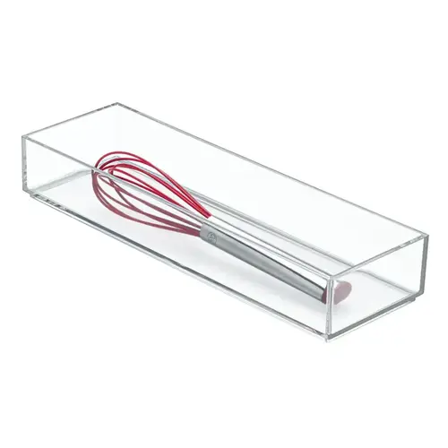 Drawer Organizer 2" H X 4" W X 12" D Plastic Clear Drawer Organizer 2" H X 4" W X 12" D Plastic Clear