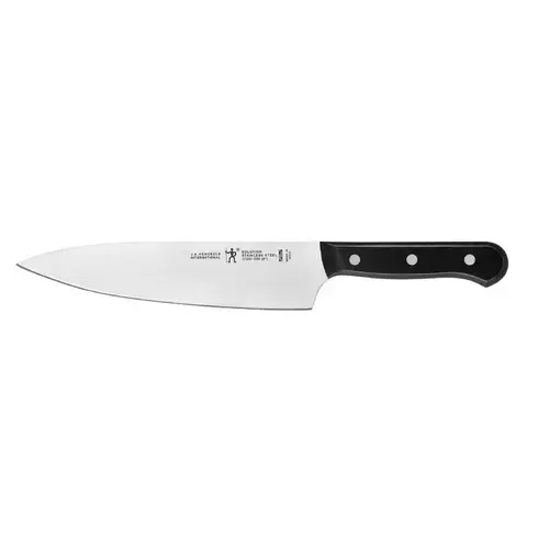Chef's Knife 8" L Stainless Steel 1 pc Black/Silver