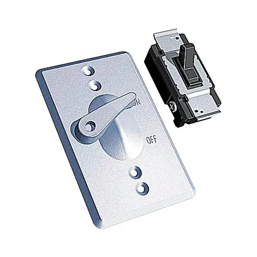 Switch Cover With Switch Rectangle Zinc 1 gang For 1 Toggle Switch Silver Switch Cover With Switch Rectangle Zinc 1 gang For 1 Toggle Switch Silver
