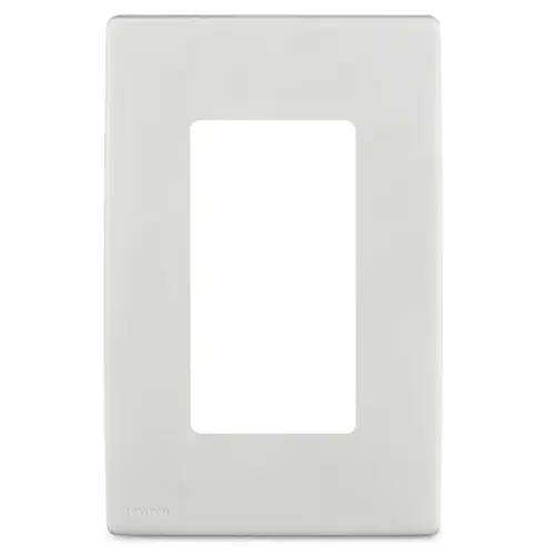 Screwless Wall Plate White 1 gang Plastic Rocker White