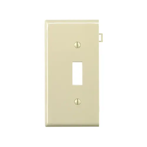 Wall Plate Ivory 1 gang Thermoplastic Nylon Toggle Ivory