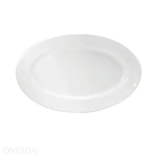 BUFFALO CREAM WHITE PLATTER ROLLED EDGE 15 1/2 BUFFALO CREAM WHITE PLATTER ROLLED EDGE 15 1/2
