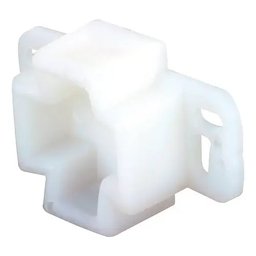 Drawer Track Back Plate Plastic Center Guide White E - 2 per pack x2 packs