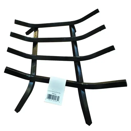 Fireplace Grate Black Painted Steel Painted