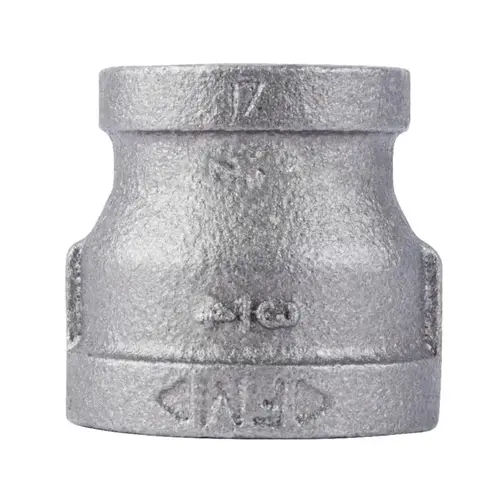 Reducing Coupling 1-1/4" FIP each T X 3/4" D FIP Galvanized Malleable Iron Galvanized Reducing Coupling 1-1/4" FIP each T X 3/4" D FIP Galvanized Malleable Iron Galvanized