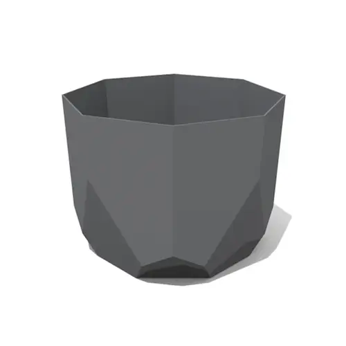 Planter 5" H X 6" D Resin Tuxton Charcoal Charcoal Planter 5" H X 6" D Resin Tuxton Charcoal Charcoal