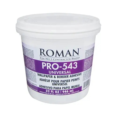 Adhesive PRO-543 Universal Medium Strength Synthetic Polymer 32 oz White Adhesive PRO-543 Universal Medium Strength Synthetic Polymer 32 oz White