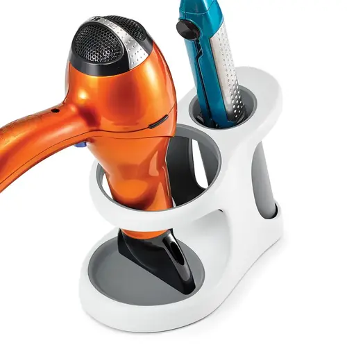 Hair Tools Holder 6.7" H X 5.1" W X 9.6" L Gray/White