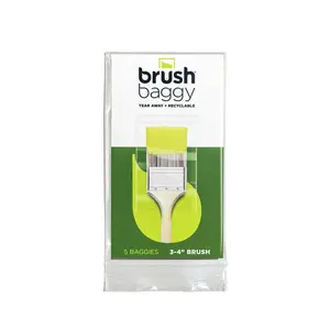 BrushBaggy BBS201 Paint Brush Baggy 5" W X 7.75" L Clear Polypropylene Clear