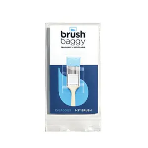 BrushBaggy BBS101 Paint Brush Baggy 2.75" W X 6.75" L Clear Polypropylene Clear