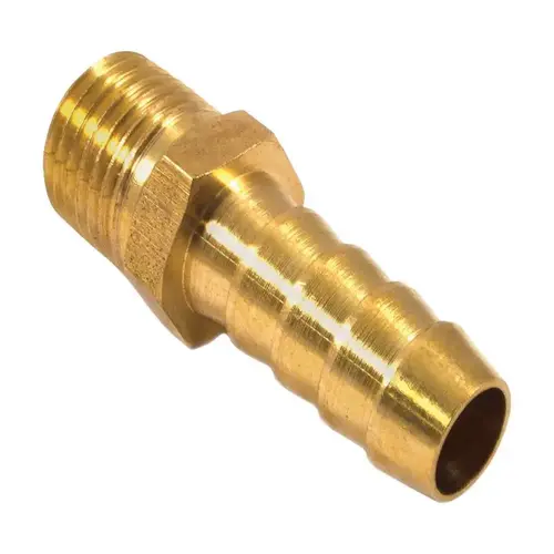 Air Hose End Brass 1/4" Male X 3/8" Hose Barb
