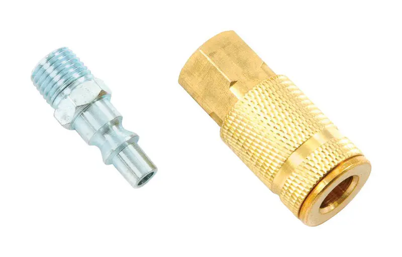 Forney Air Coupler and Plug Set Brass/Steel 1/4 1/4 Pair 75522 Forney Air Coupler and Plug Set Brass/Steel 1/4 1/4 Pair 75522
