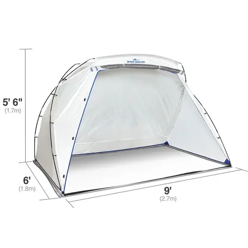 Spray Shelter 6 ft. W X 9 ft. L Paper/Poly White