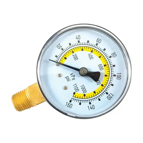 Air Pressure Gauge Plastic Bottom Mount 1/4" NPT 160 psi Air Pressure Gauge Plastic Bottom Mount 1/4" NPT 160 psi