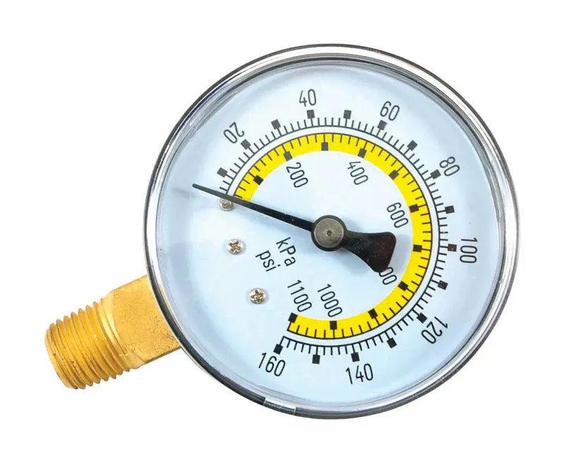 Forney Air Pressure Gauge Plastic Bottom Mount 1/4 NPT 160 psi 75554 Forney Air Pressure Gauge Plastic Bottom Mount 1/4 NPT 160 psi 75554