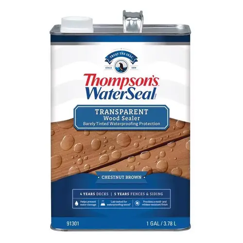 Waterproofing Wood Stain and Sealer Transparent Chestnut Brown 1 gal Chestnut Brown
