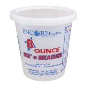 Encore 300338 30308 Mix'n Measure Cup with Ratios, 8 oz Capacity White