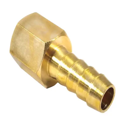 Air Hose End Brass 1/4" Hose Barb X 3/8" Female Air Hose End Brass 1/4" Hose Barb X 3/8" Female