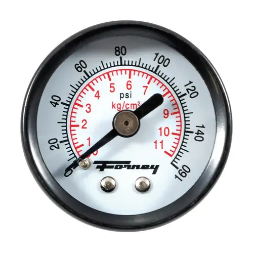 Air Pressure Gauge Plastic Rear Mount 1/8" NPT 160 psi