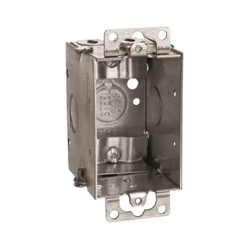 Switch Box 12.5 cu in Rectangle Galvanized Steel 1 gang Silver Silver Switch Box 12.5 cu in Rectangle Galvanized Steel 1 gang Silver Silver