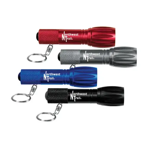 Flashlight With Key Ring Northwest Trail Assorted LED AG-13 Battery Assorted
