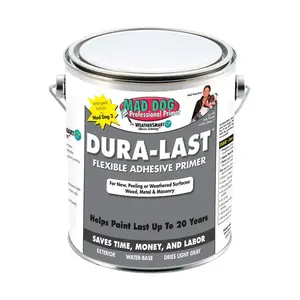 Mad Dog MDPDL100 Flexible Adhesive Primer Dura-Last White Water-Based Acrylic Latex 1 gal White