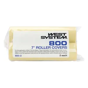 West System 800-2 Paint Roller Cover Polyurethane Foam 7" W Mini Yellow Pair