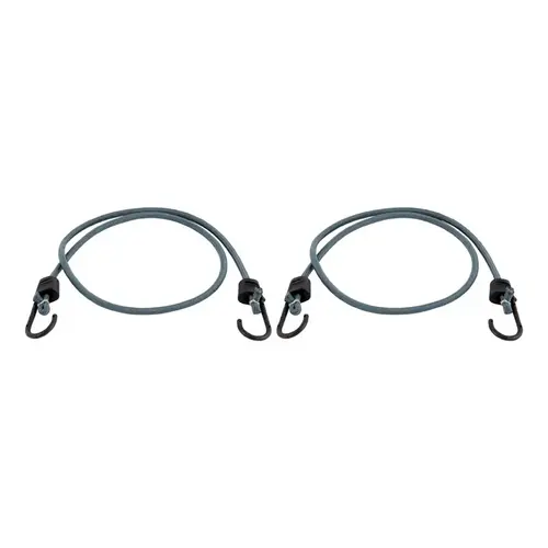 Bungee Cord Black/Gray 48" L X 0.315" Black/Gray Pair