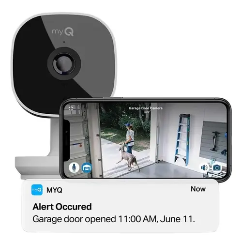 Security Camera Garage Plug-in Indoor and Outdoor Smart-Enabled White