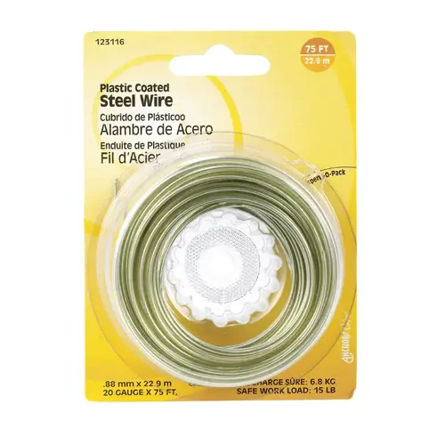 Wire 75 ft. L Plastic 20 Ga. - pack of 6 Wire 75 ft. L Plastic 20 Ga. - pack of 6